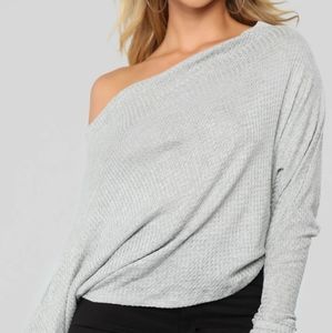 Off With His Head Top - Heather Grey